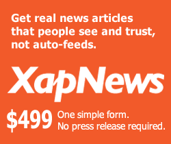 XapNews: $499 One simple form. No press release required.
